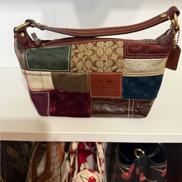 Coach Handbags - Coach Patchwork Baguette Pouch